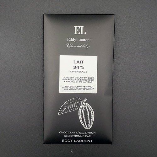 Tablette chocolat au lait d'assemblage 34%